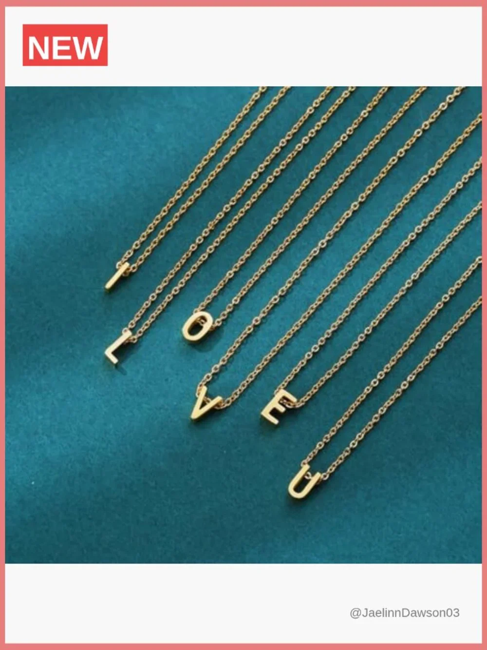 Tiny Initial Necklace 18K Gold Plated Personalized Letter Pendant Necklace for
